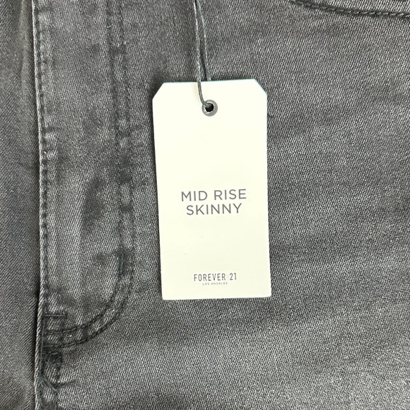 Forever 21 mid rise skinny Black Jeans size 29 BNWT - Picture 7 of 11